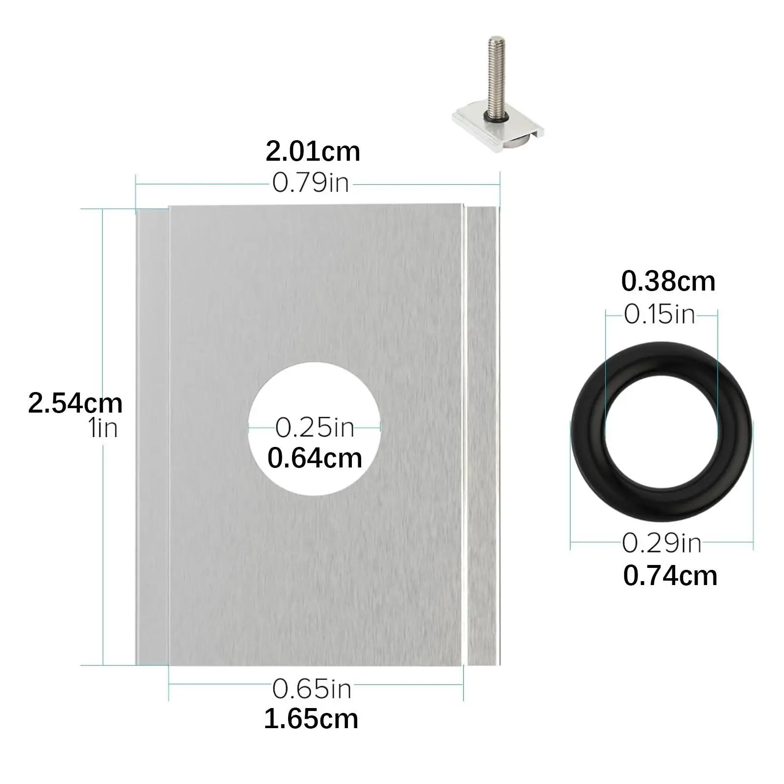 6Pcs Feelfree Kayak Adapters Aluminum Track Adapters Sturdy Quick Connector Practical Kayak Accessories for Boats Spare Parts