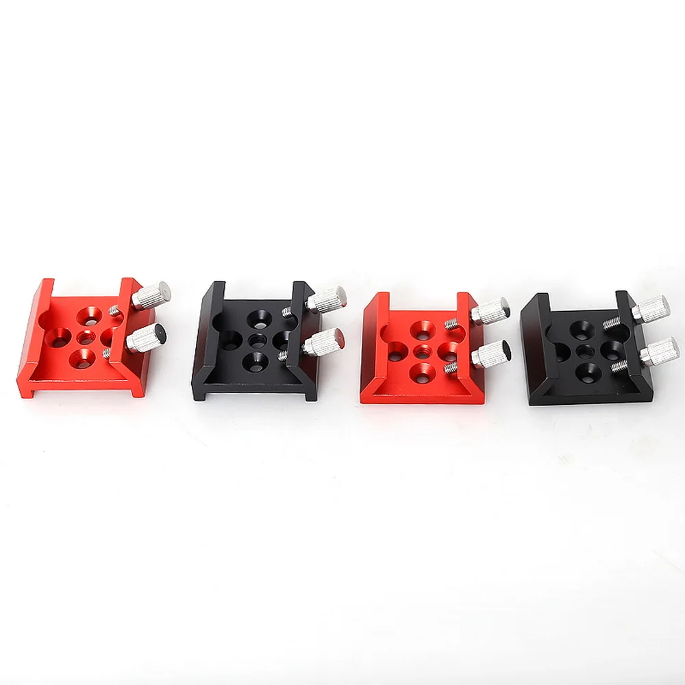 UKON-A قاعدة مكتشف النجوم المسطحة باللون الأحمر والأسود وفتحة تتوافق مع لوحة تتوافق 1/4 ملحقات تلسكوب الفلك المعدني #6