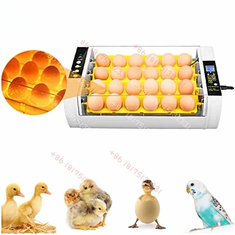 HHD Fully Automatic 24 Eggs Incubator High Hatching Rate Chicken Poultry Egg Hatcher Machine For Farm Home Breeding