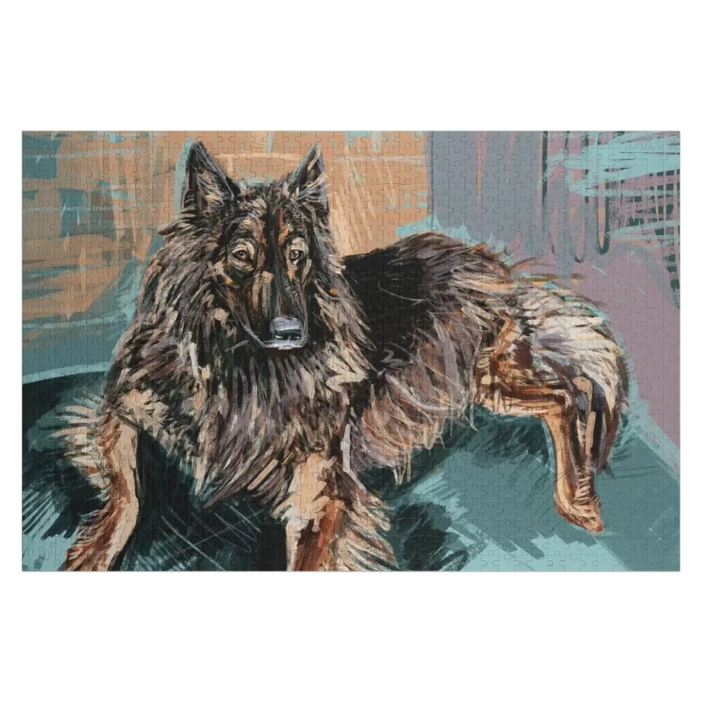 

Пазл Jesse the Belgian Tervuren Dog, персонализированный подарок для женатых, персонализированный подарочный пазл