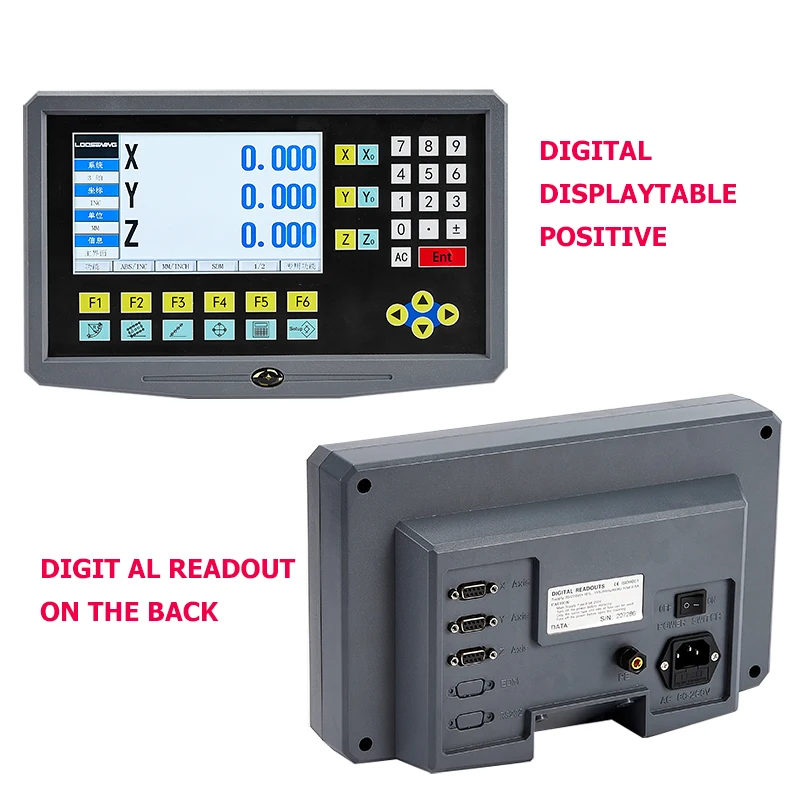 3 Axis LCD DRO Set Digital readout Display And 3 Pieces 5U Linear Glass Scale Encoder 50-800mm Boring Machines Milling YH800-3