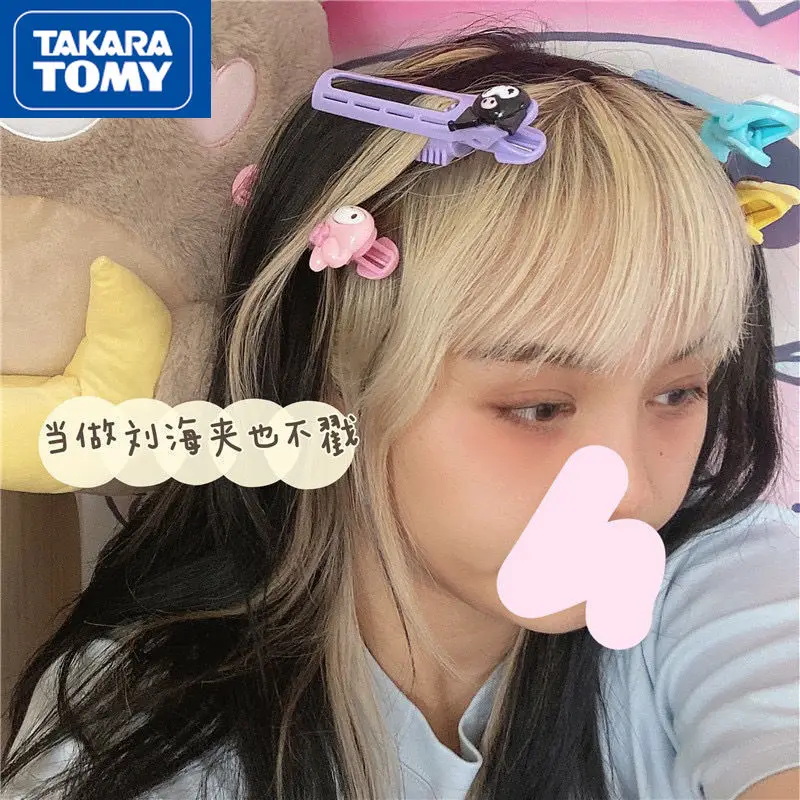 

TAKARA TOMY Cute Hello Kitty Girl Bangs Curly Hair Fluffer Women's Day Off Cartoon Fixed Seamless Hair Styling Hair Clip Fluffer