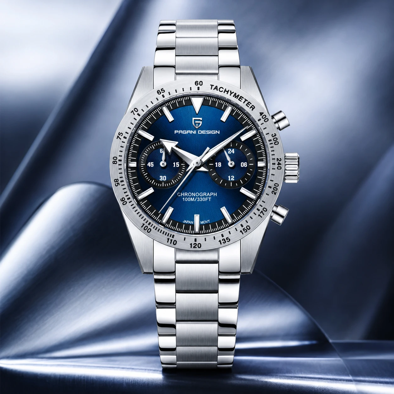 

PAGANI DESIGN 2026 New Retro Blue Mens Watches Moon Quartz Watch For Men Speed Sports Chronograph AR Sapphire VK64 Clock Local Shipping