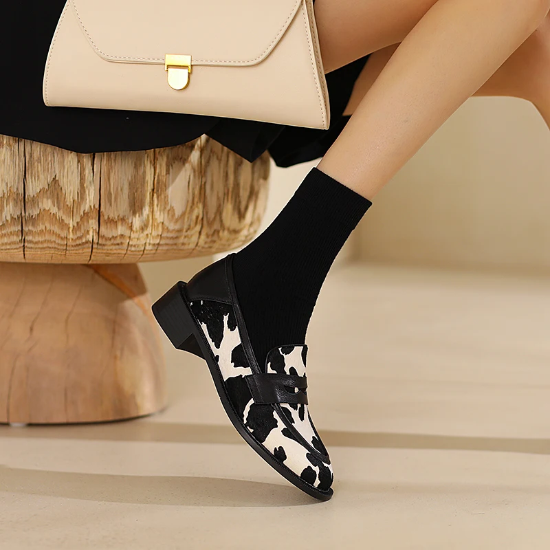 Real Leather Women's Loafers - Comfort Flats for Spring, Size 34-40