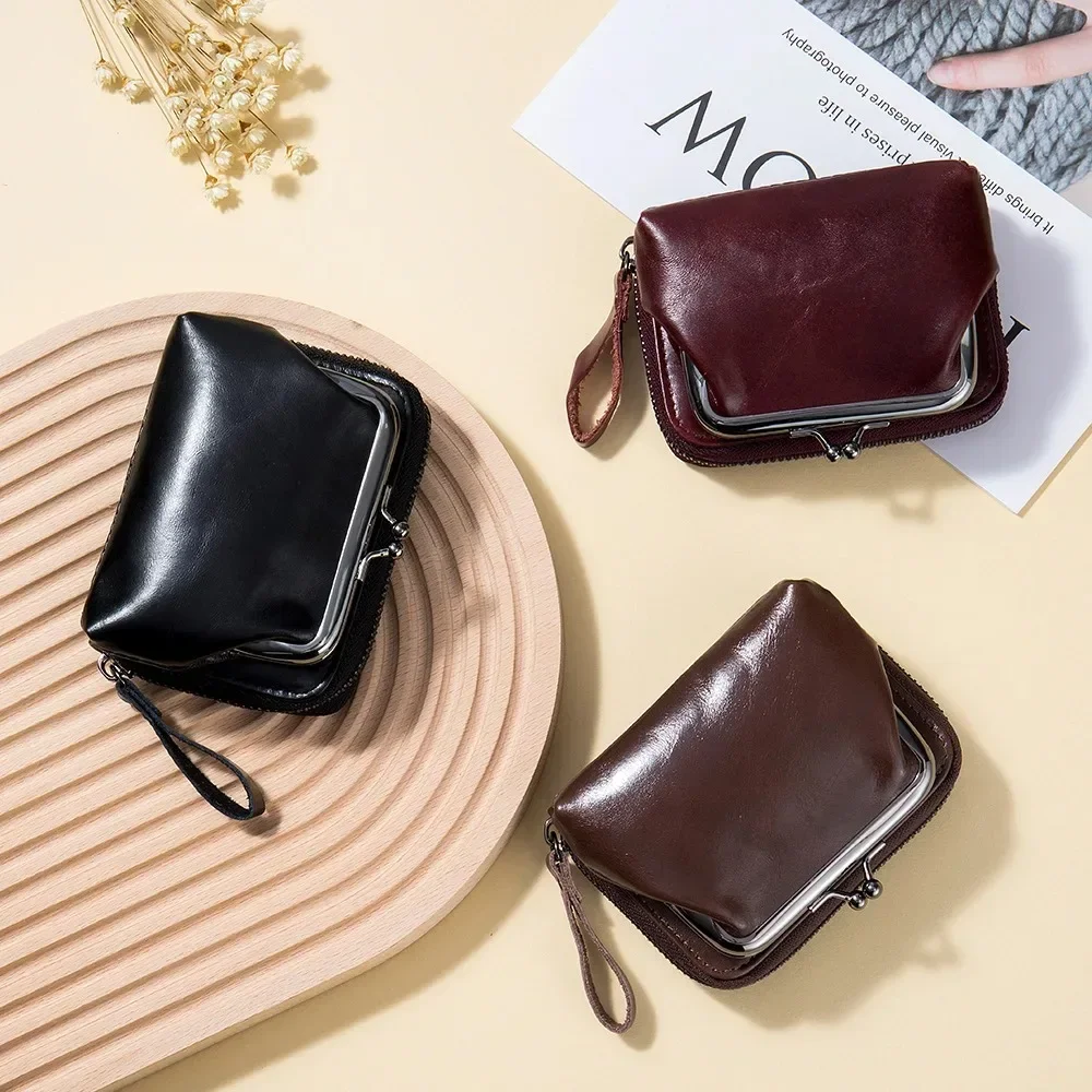 URBAN MASTER  Large Capacity Style Coin Purse for Women Genuine Cow Leather Card Holder Fashion Money Clip Clutch Wallet 2060