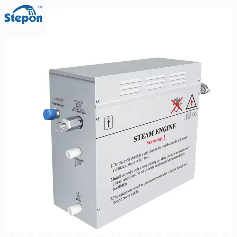 

Stepon 3KW-18KW Domestic Commercial Steam Generator Sauna Control Panel Steam Generator for Sauna Wet Steam Bath Generator