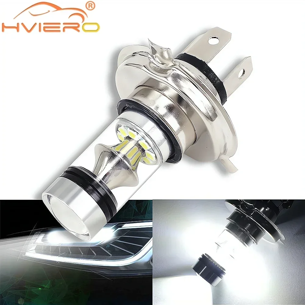 1PCS Led Bulbs 12v 100W Car Fog Light H4/H8/H16 3014 1157 4300K 6500K White Yellow Super Bright Brake Reverse Lamping Waterproof