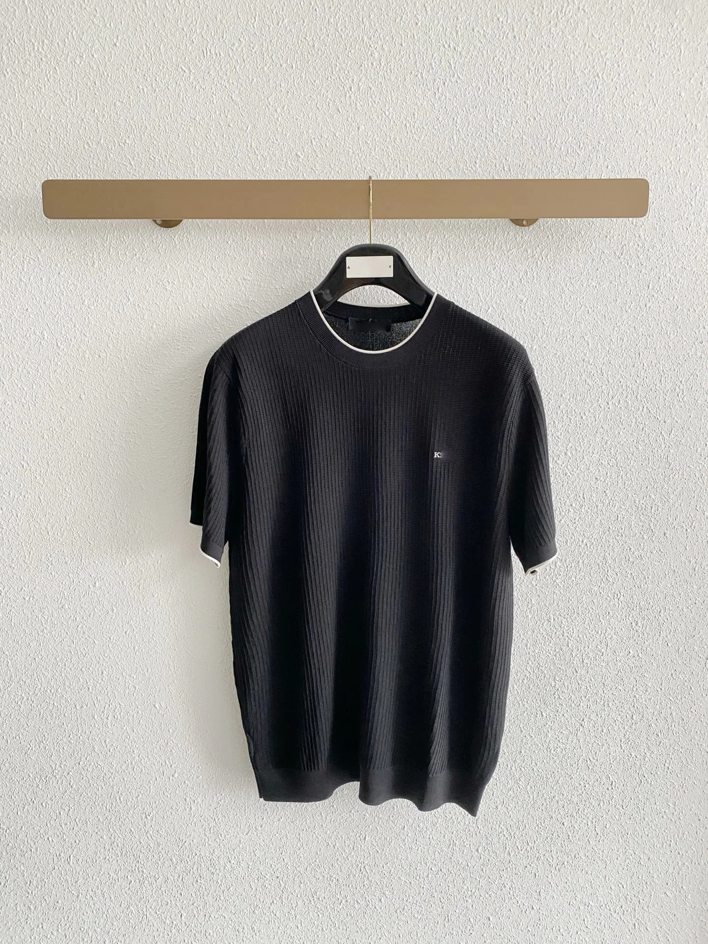 SIJITONGDA  2025 Spring/Summer New Men's Round Neck Silk Cotton Short Sleeve T-shirt Size M -3XL