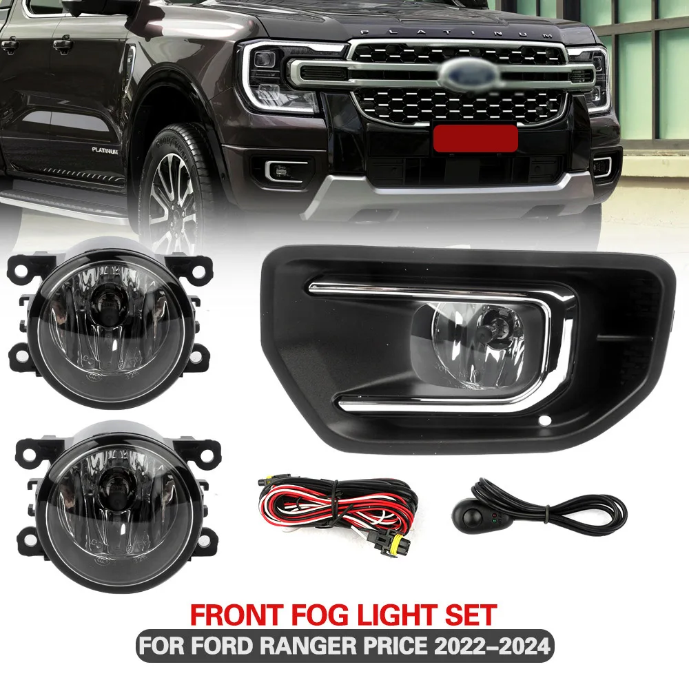 

For Ford Ranger 22/23/24 Model Ranger Front Fog Lamp Assembly Halogen Daytime Running Light Bumper Light