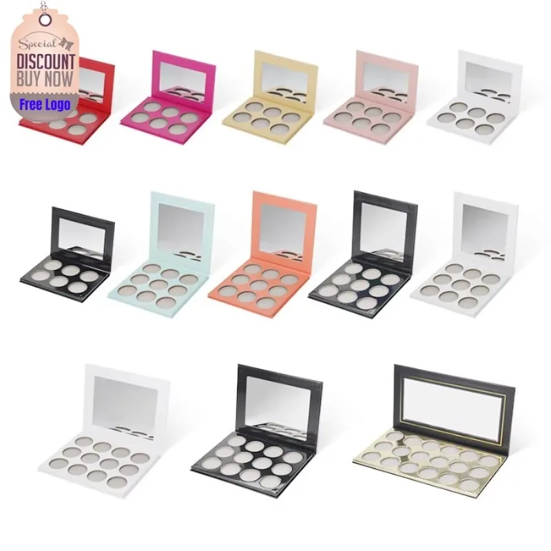 

Custom DIY 1/6/9/12/18colors Glitter Eyeshadow Palette Waterproof Long Lasting High Pigmented Matte Shimmer Eye Shadow Powder