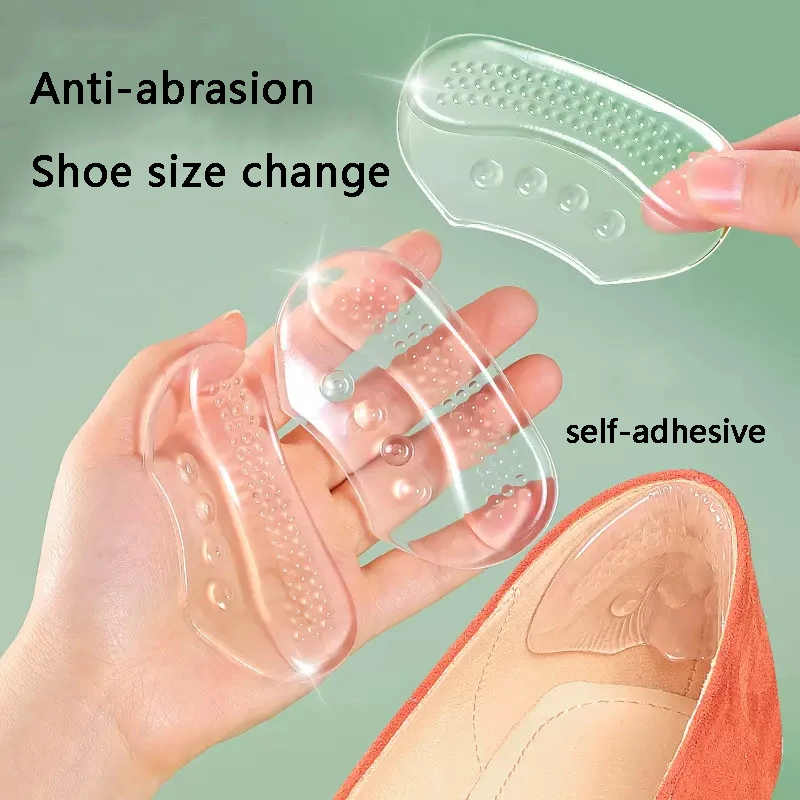 Protectores de talón de silicona para mujer, tacones altos, cojín para el talón, alivio del dolor, productos para el cuidado de los pies, almohadillas antideslizantes para zapatos, 2 uds./4 Uds.