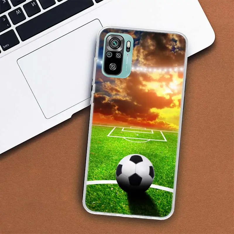 Fire Football Soccer Ball Phone Case For Xiaomi Redmi 12 12C 10 10C 10A 9T 9C 9A 9 8 8A 7 7A 6 6A K20 K30 K40 Pro S2 Fundas Cove