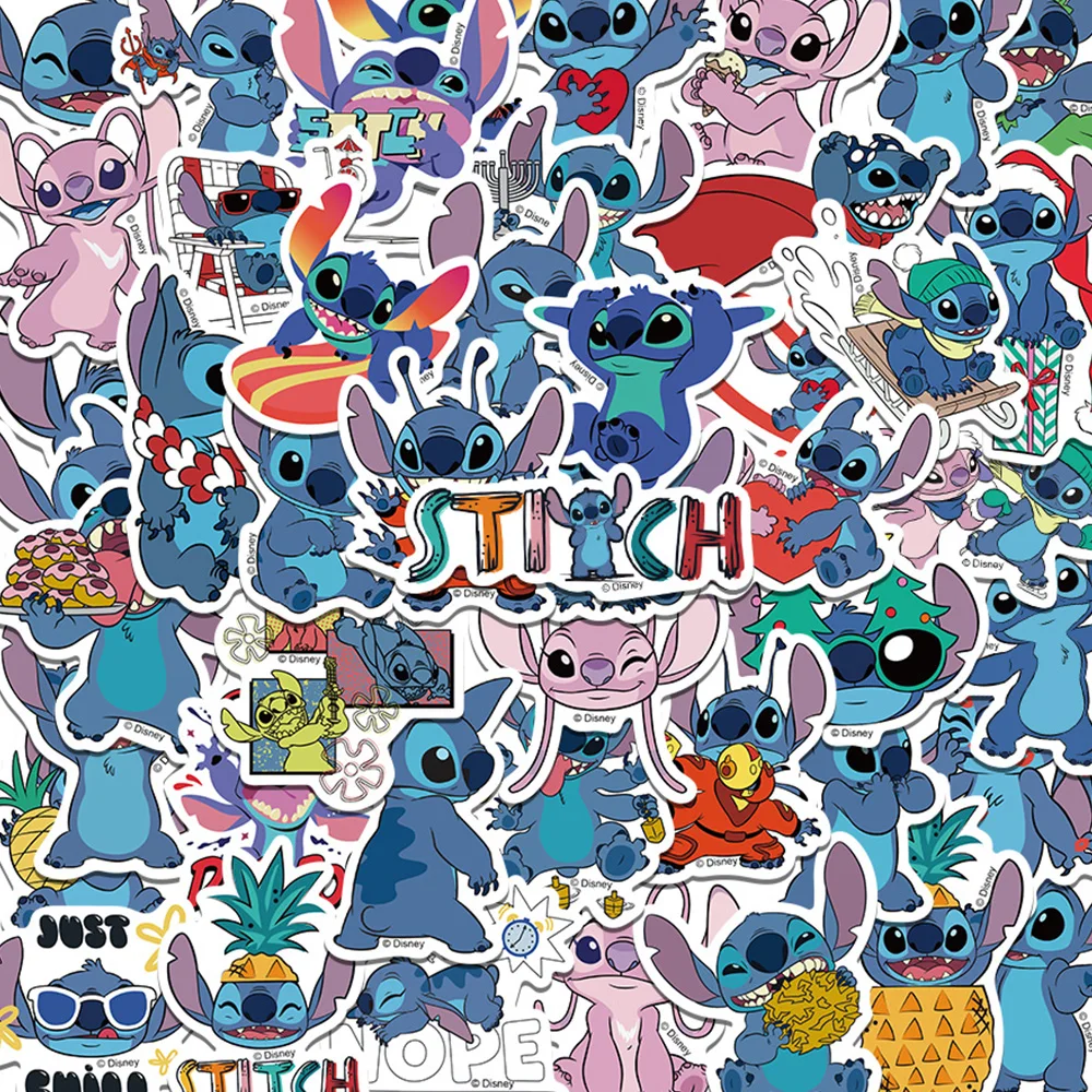 10/30/50pcs Cute Stitch Disney Anime Stickers Kawaii Cartoon Graffiti Decoration Sticker Decals for Kids Toy Phone Luggage Diary