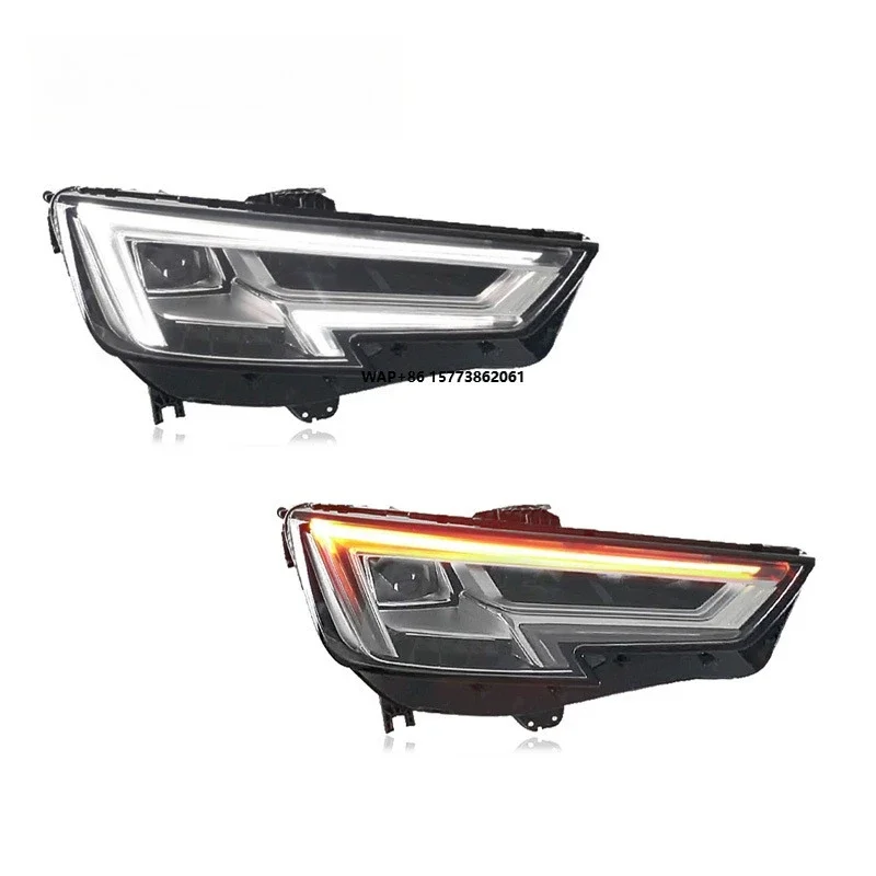 

1 Unit for 17-19 A4 Headlights with Low to High Configuration and LED Daytime Running Lights with Flowing Steering Lens