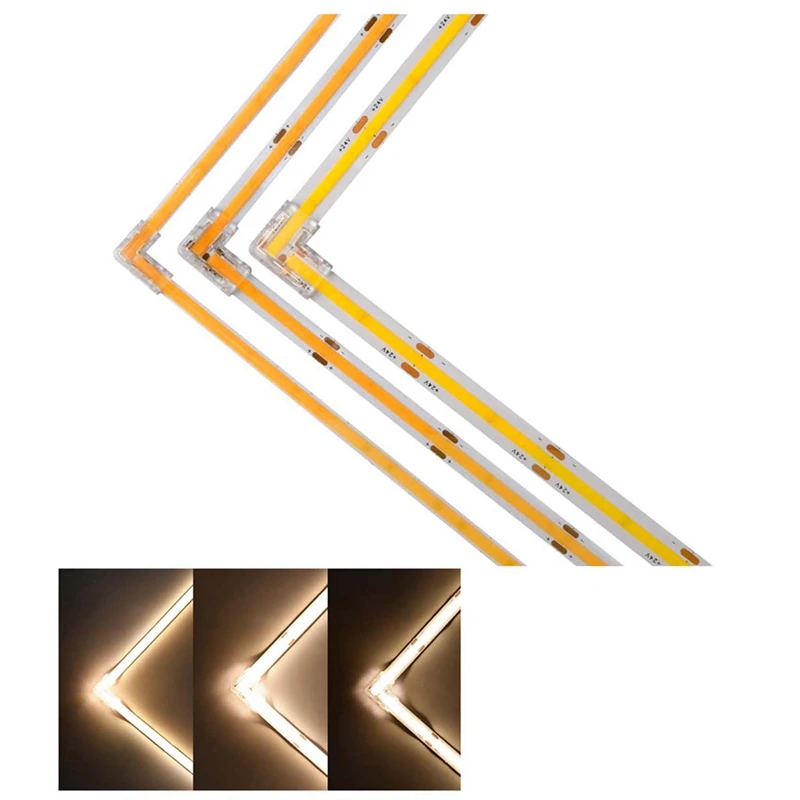LED Light Strip Connector Right Angle Connector Cob RGB Light Strip 90 Degree L Shape