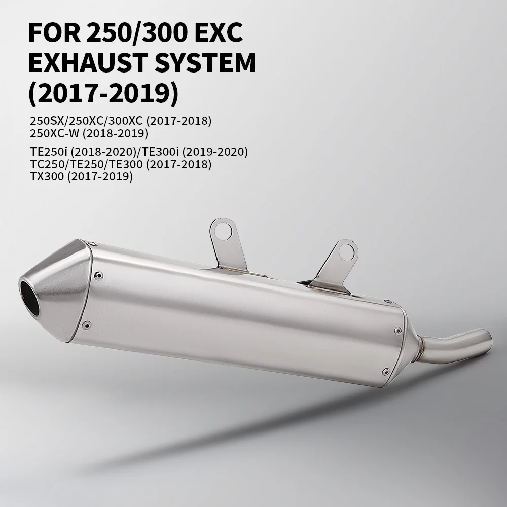 

Для мотоциклов 250 EXC и 300EXC 2017-2019 гг., надеваемая система выхлопной трубы глушителя, подходит