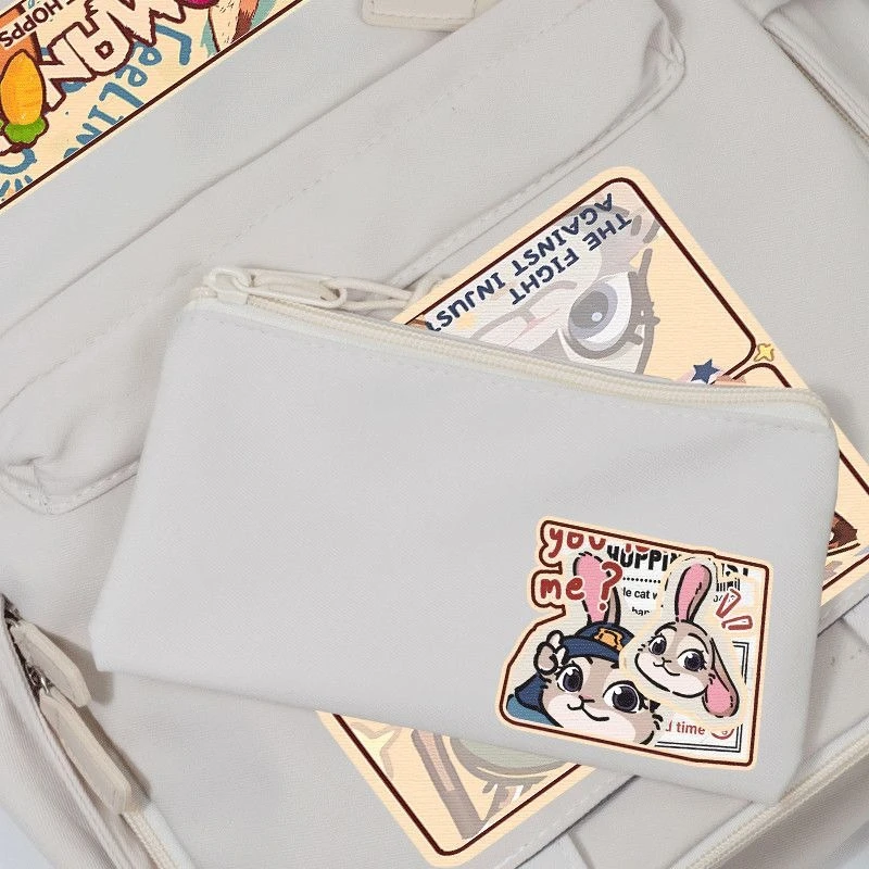 Judy Cartoon Backpack - Girls School Bag for Elementary and Junior High Students Fashion Casual Large Capacity Daypack