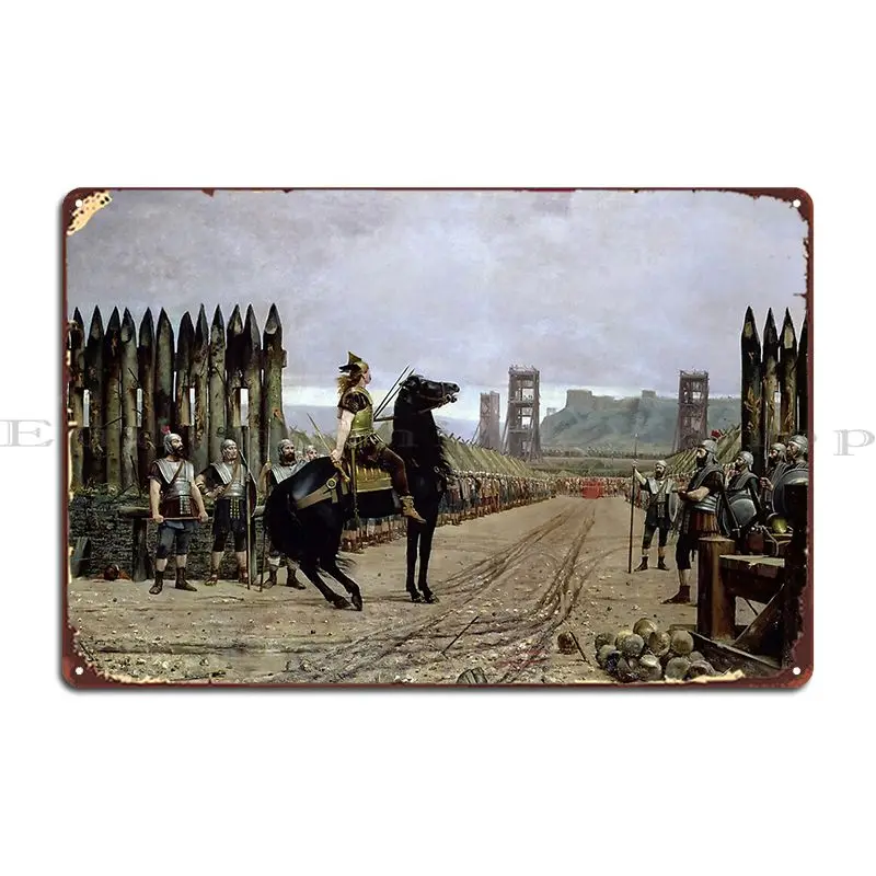 Vercingetorix Surrenders To Caesar 1886 Henri Paul Motte Psychesansamour Metal Plaque Poster Club Customize Tin Sign Poster