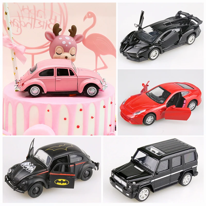 TAKARA TOMY 1:32 Cartoon Alloy Car Models Ornaments Anime Hello Kitty Spider Man Lamborghini Cars Decor Children Toys Boys Gifts