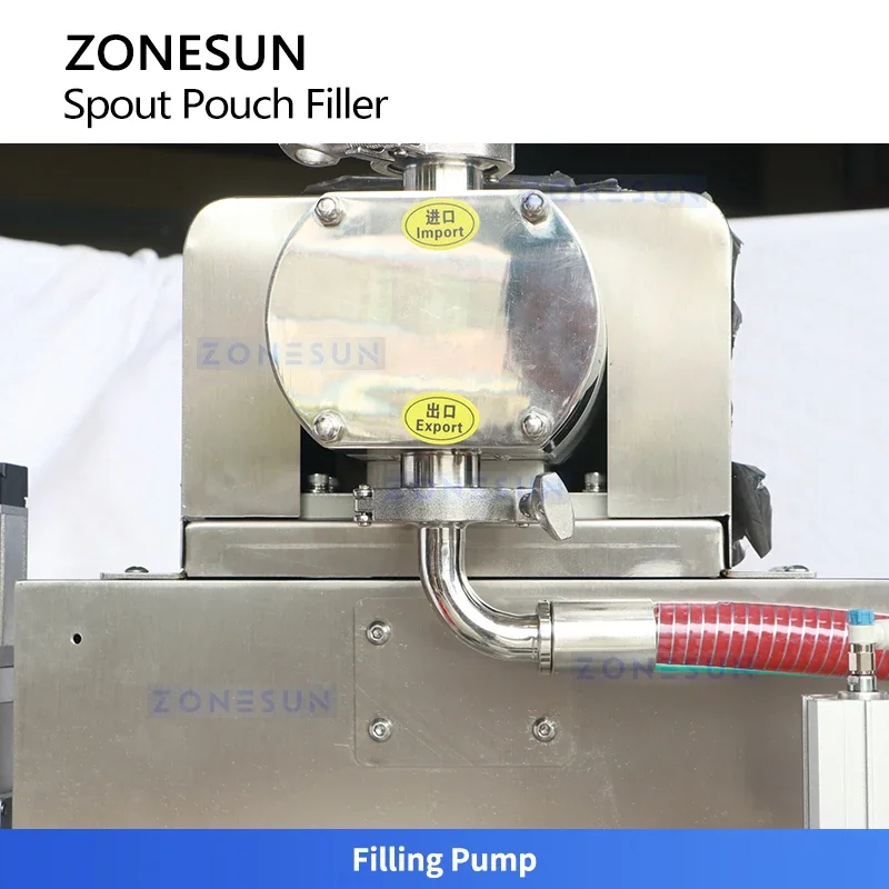 ZONESUN ZS-SVFC1P سطح المكتب صنبور الحقيبة صلصة ملء آلة السد مضخة دوارة قطعة واحدة منتجات لزجة المربى الكاتشب