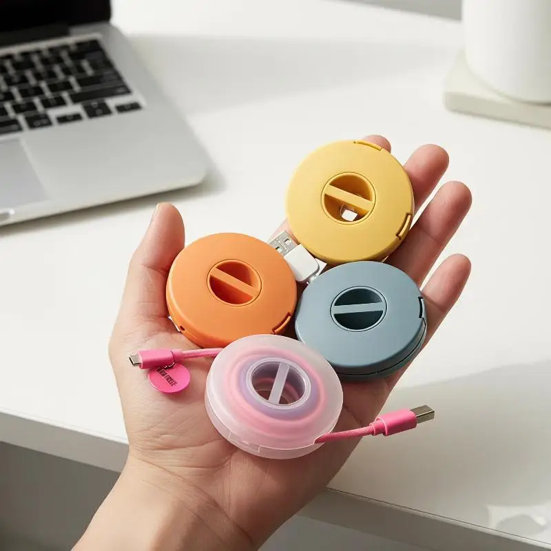 Retractable Cable Organizer Cord Management System Tangle-Free USB Charger  Holder for Car Office Home Travel