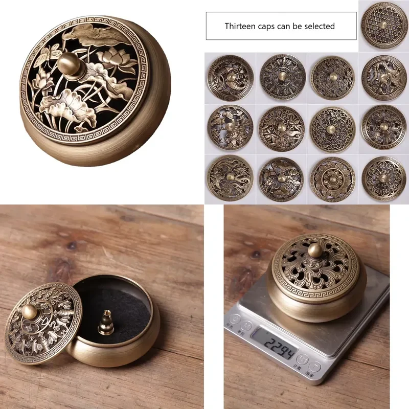 for  Household Pure Copper Indoor Sandalwood Aromatherapy Station Gifts Chinese Antique Small Incense Burner