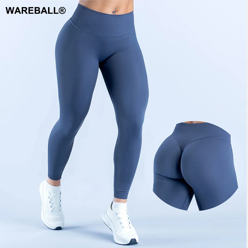 Women High Waist Seamless Athletic Leggings WAREBALL, Hip Lifting Squat Proof Quick Dry Gym Sports Workout Activewear Tights
