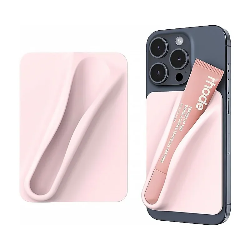 Coque de téléphone en silicone souple avec support adhésif, support de coque arrière, rouge à lèvres Jules Gloss, iPhone 15Pro, 14Plus, 13, 12Pro Max, 11