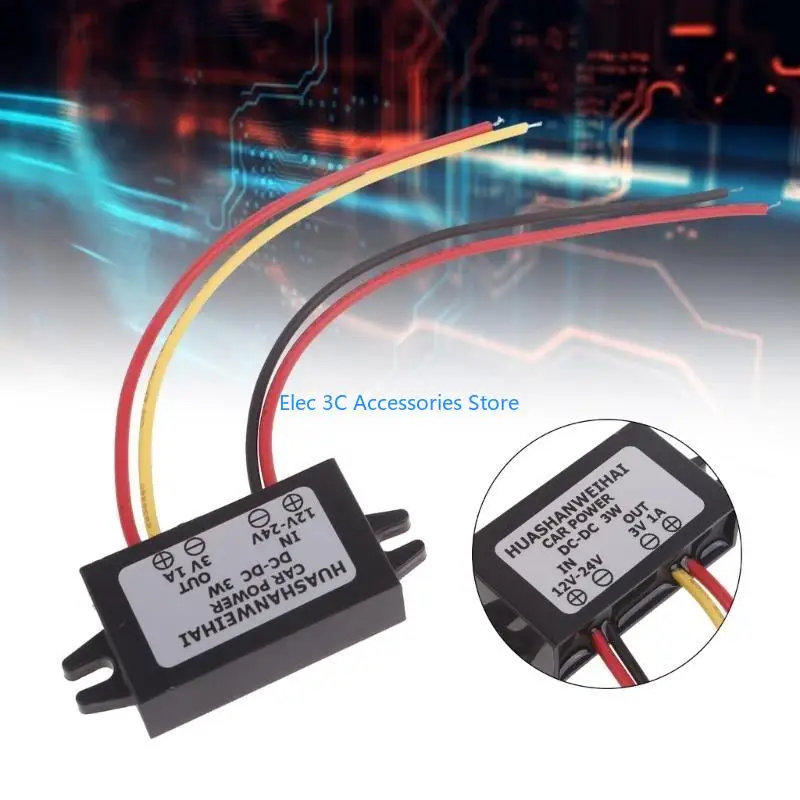 Y51A Regulator Converter Module Reduced Adapter Convert 12-24V to 3V for Tire Pressure Meter Radio Toy