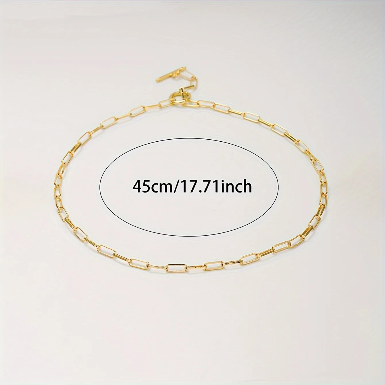 LUXUSTEEL Fashionable Simple and Non Fading Stainless Steel OT Buckle Chain with Neutral Personality Suitable for Daily Wear