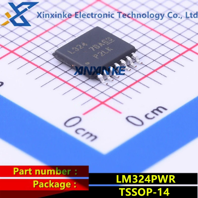 LM324PWR TSSOP-14 Operational Amplifiers Op Amps Quad GP Op Amp ICs Rail-to-Rail Brand New Original