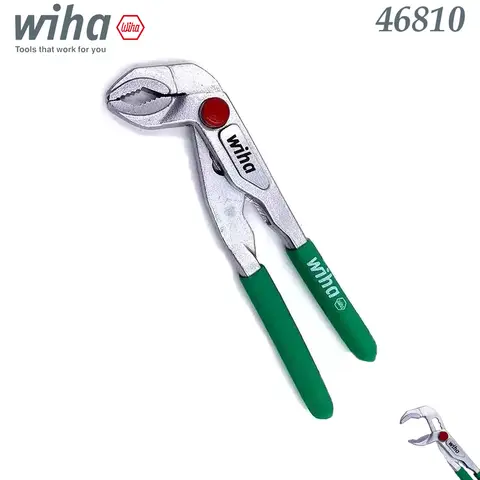 Wiha 46810 Water Pump Pliers Adjustable Self-Locking for Plumbing & DIY Repairs