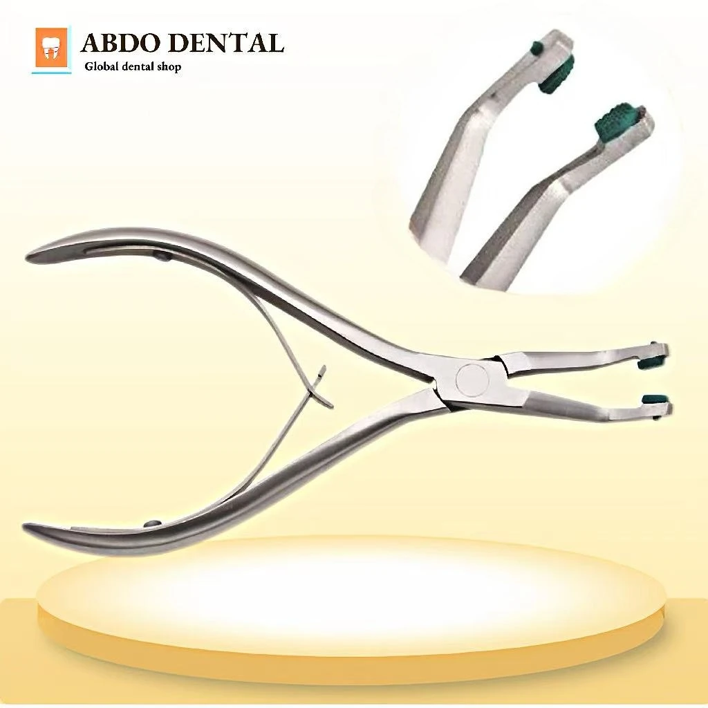 

Dental Crown Remover Plier With Green Rubber Green Tips Dentist temporary crown Remover Tools 1pcs
