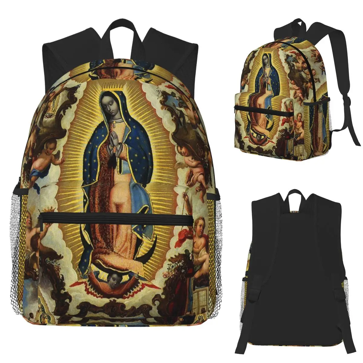 

Рюкзак Девы Марии Гваделупской Мексики Католический Святой Школьная сумка Походный дорожный рюкзак для мальчиков и девочек Сумка для книг Сумки на плечо