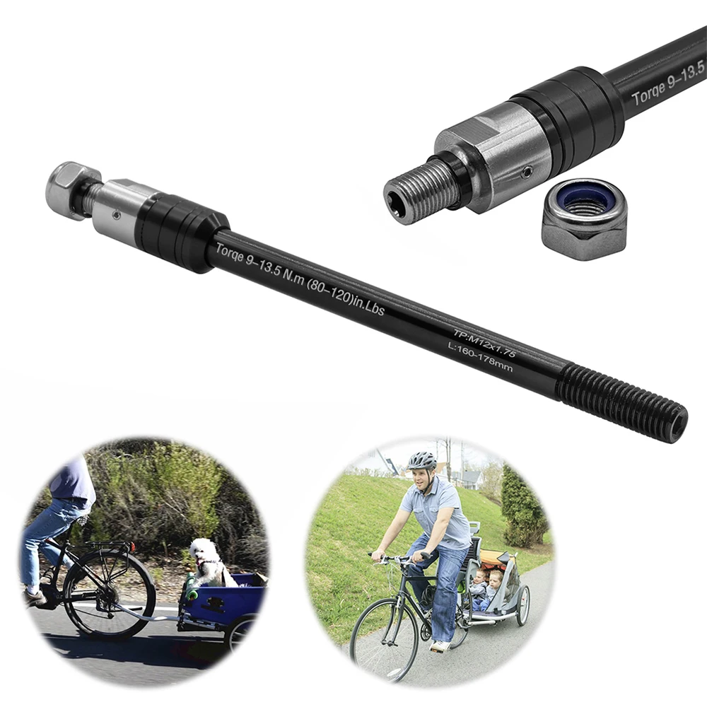 

Bicycle Trailer Thru Axle 160-178mm Cargo Trailer Kid Trailer Thru Axle for Bicycle Trailer Hitchs