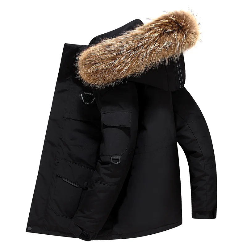 Korean Version Couple Lesbian Thick Warm Workwear Outdoor Cold Proof Down Jacket Winter Men's Padding