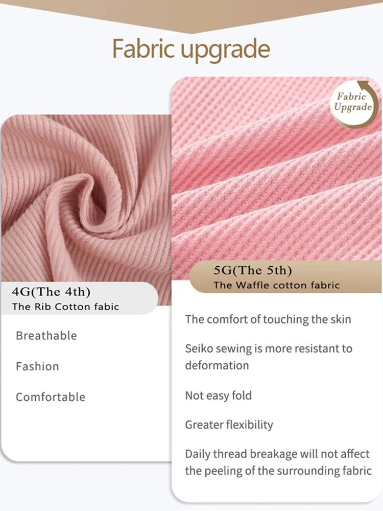 6PCS/Set Cotton Waffle Underwear for Women Sexy Low-Waist Brazilian Panties Female Breathable Solid Color Soft Lingerie Bikini - Image 5