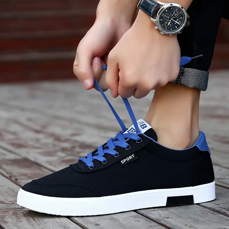 New Men Casual Canvas Sneakers Mens Walking Loafers Soft Sole Flats Outside Breathable Cloth Driving Sport Shoes Man Footwear