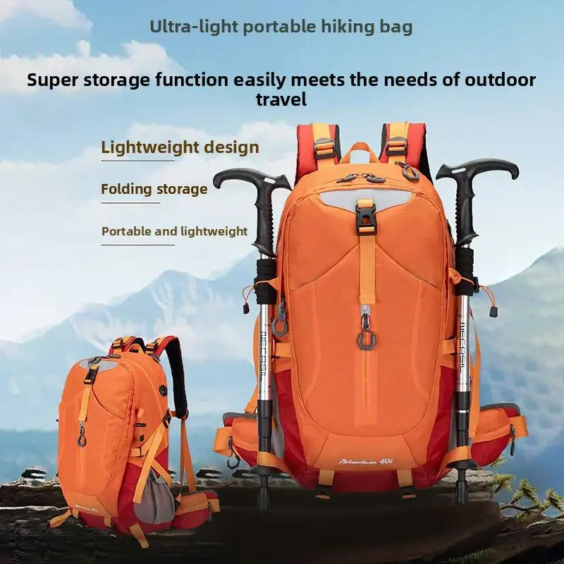 40L Waterproof Hiking Backpack Men & Women Travel Camping Laptop Daypack Trekking Climbing Outdoor Bag Durable Sports Backpack
