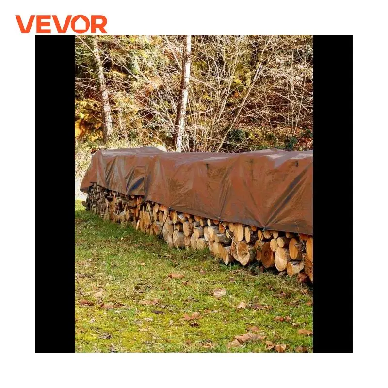 VEVOR Heavy Duty Tarp Waterproof PE Tarp Cover 12 x 20/25/40 ft 16 Mil Tent Shelter Garden Structures & Shade Outdoor Living