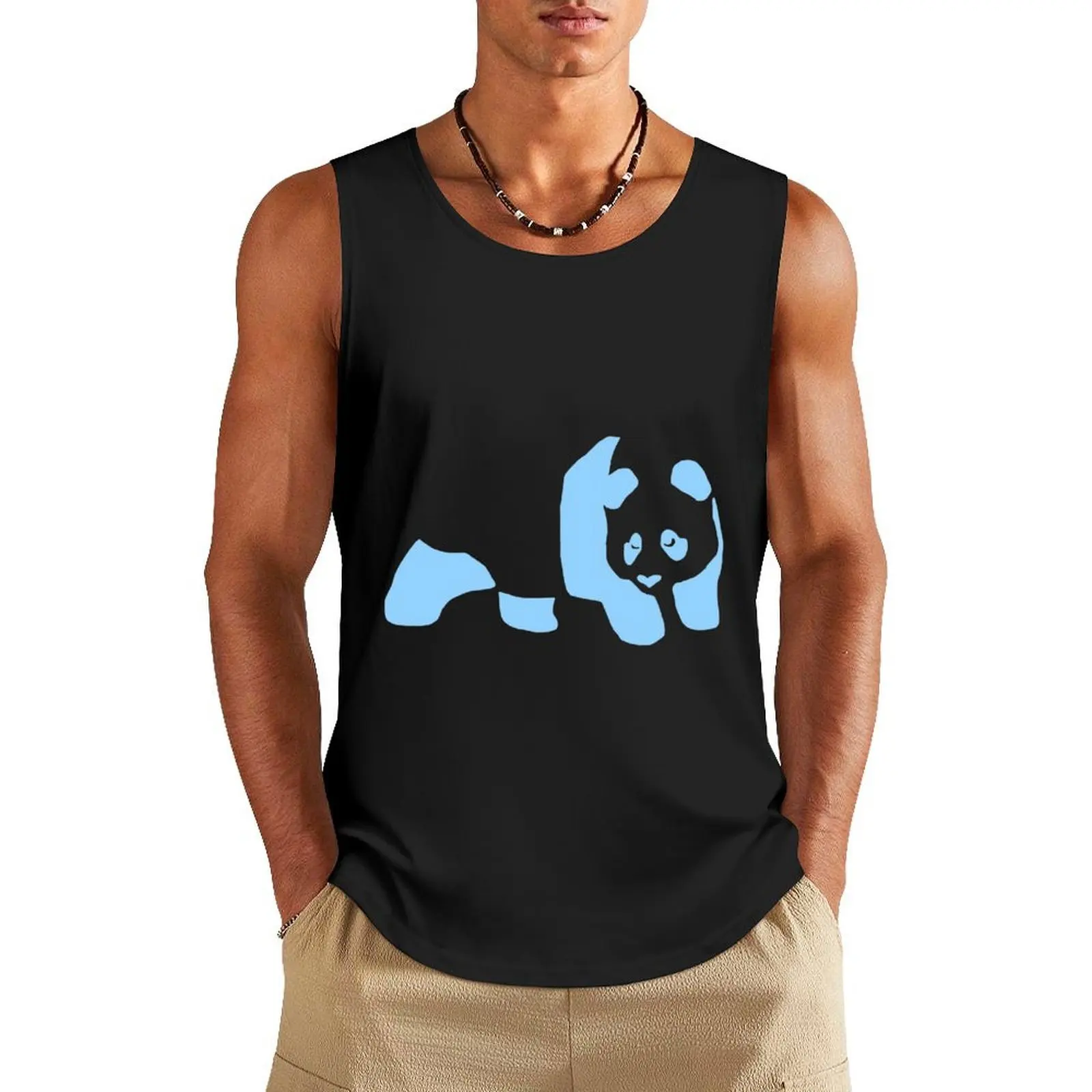 

panda skating logo Tank Top T-shirt Men's gym t-shirts man gym t-shirts man T-shirt for fitness