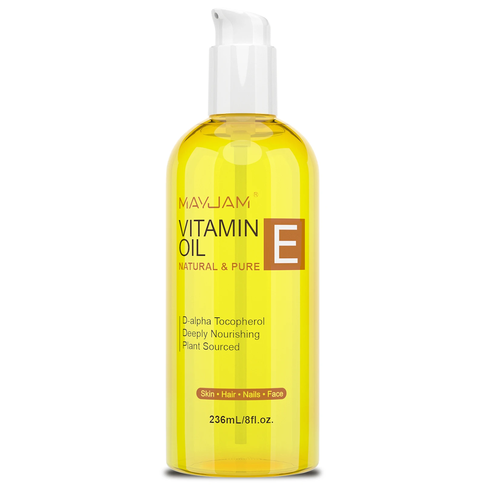 MAYJAM Natural Plant Vitamin E Oil Sunflower Seed & Jojoba Blend 50,000 IU D-Alpha Tocopherol Nourish Healthy Glowing Skin