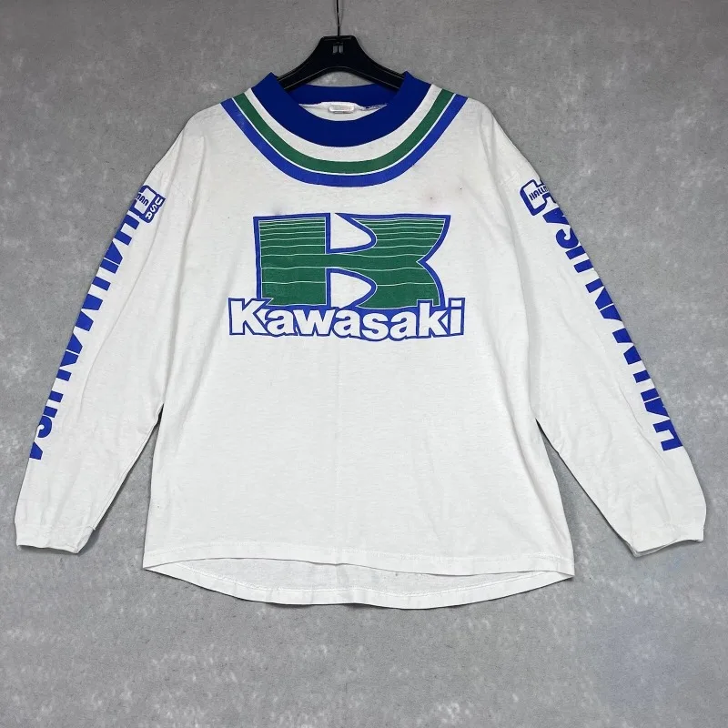 

Kawasaki летние виды спорта на открытом воздухе модная быстросохнущая дышащая мотоциклетная тонкая спортивная удобная рубашка с длинными рукавами с длинными рукавами
