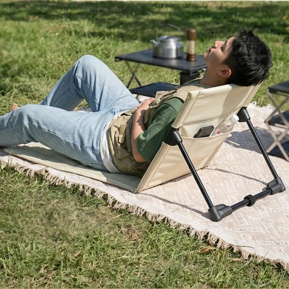 Beach Vacation Folding Chair Park Play Lawn Leisure Backrest Recliner Outdoor Picnic Adjustable Lightweight Lazy Cushion Chair view 2
