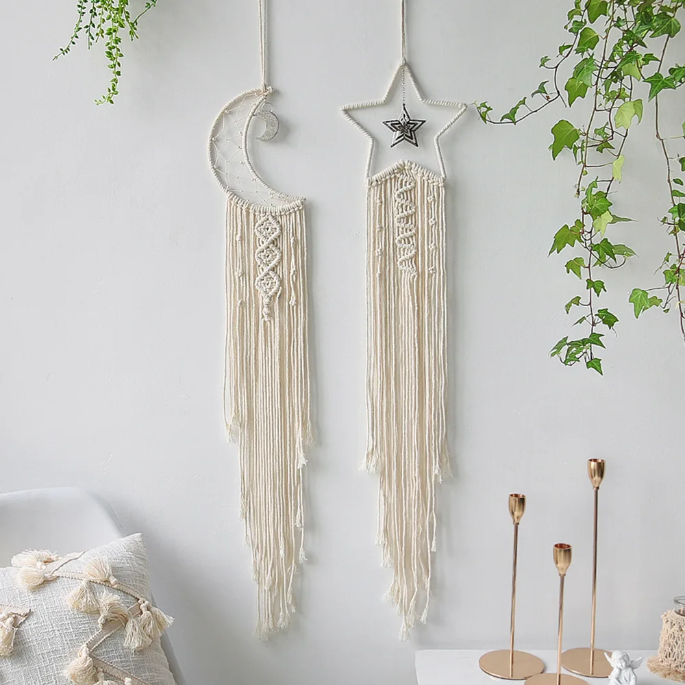 

Macrame Dream Catcher Boho Home Decor Moon Ramadan Decoration Macrame Wall Hanging Baby Nordic Room Decoration Kids Nursery