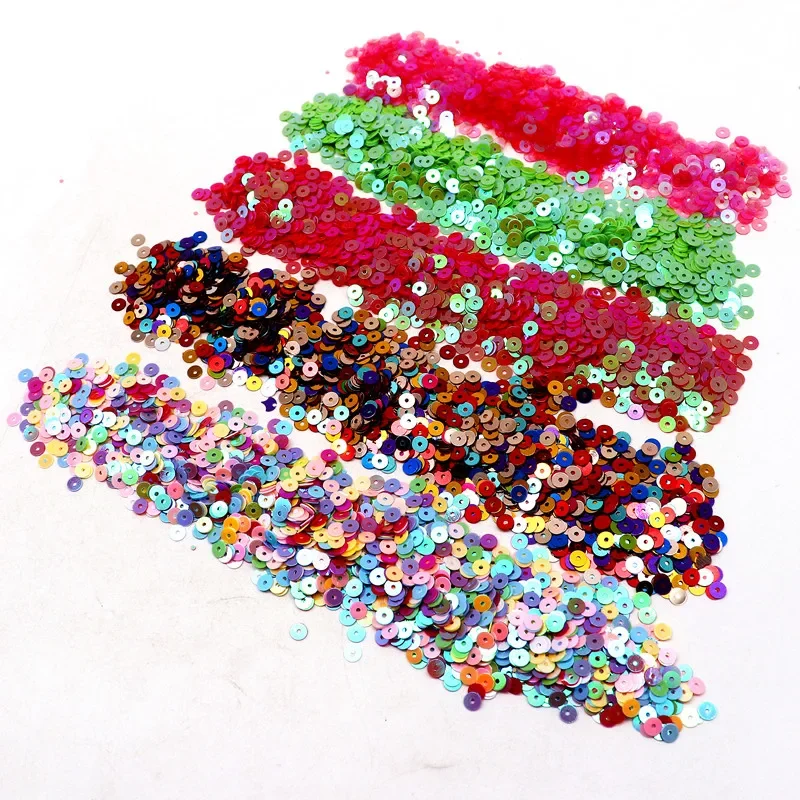 20g Sequins 3mm 4mm 5mm 6mm Paillettes Flat Round Loose Sequin for Sewing Wedding Craft Garments Scrapbooking Accessories