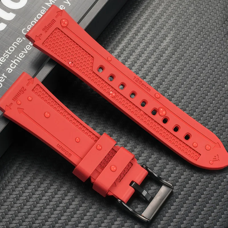 Bracelet de montre en silicone à bouche convexe pour Versace Maillard style VE6H00523, bracelet de montre de remplacement en silicone pour hommes, sport étanche