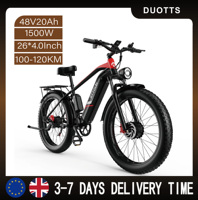 DUOTTS F26 Electric Bike 48V 20Ah 750W Dual Motor 26 Inch Fat Tires 960Wh SUV E-bike Hydraulic Disc Brake Shock Absorber