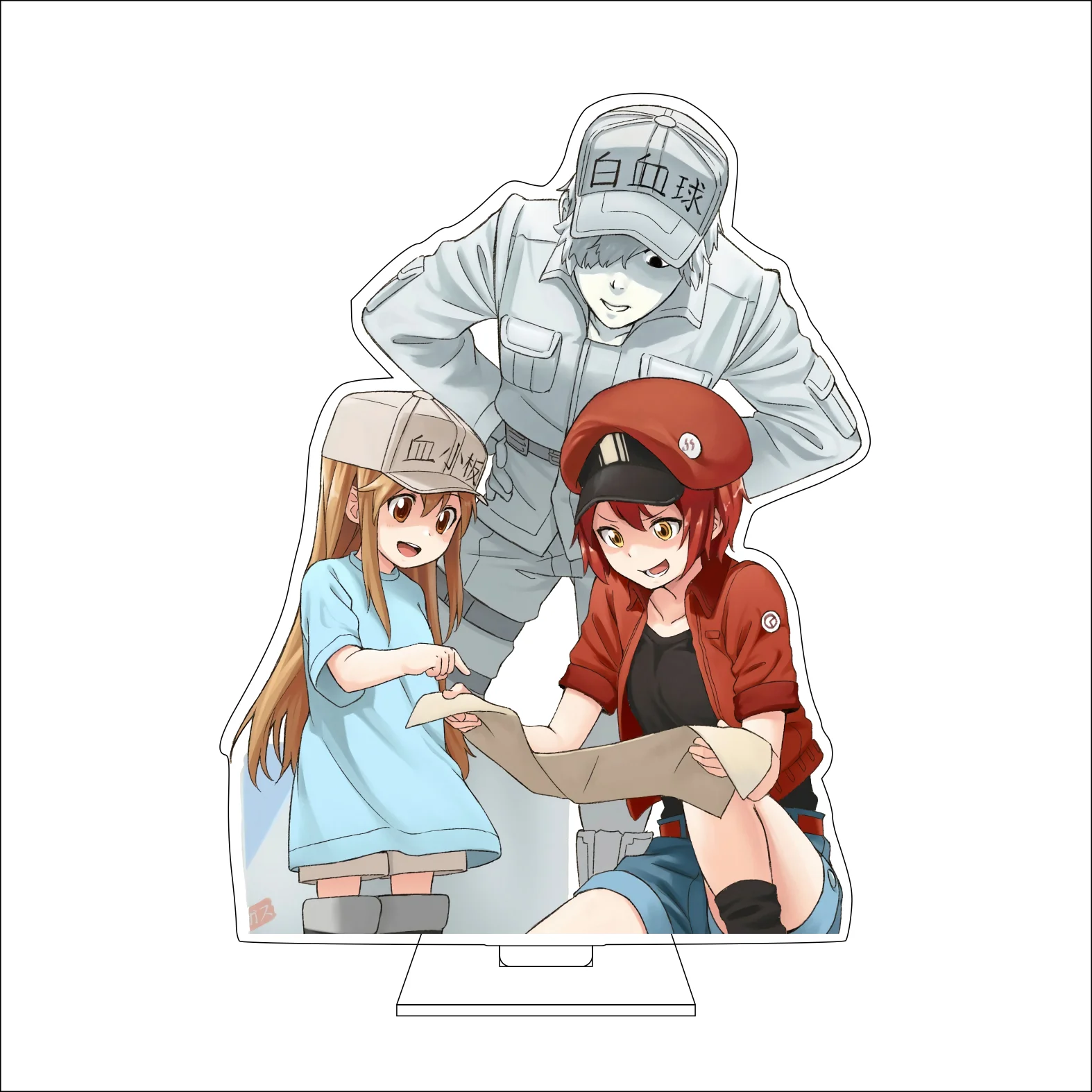 16CM Anime Cells at Work! Cosplay Acrylic Figure Stand Plate Platelet Macrophages White Blood Cell Red Blood Cell Ornaments Gift view 4