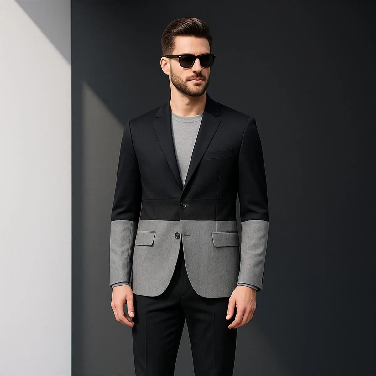 Customized Suits For Men Fashion Splice Lace Groom Tuxedos Slim High Quality Male Prom Blazer trajes elegante para hombres